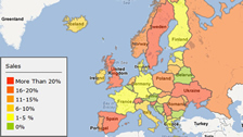 create choropleth map for presenting business data in Europe